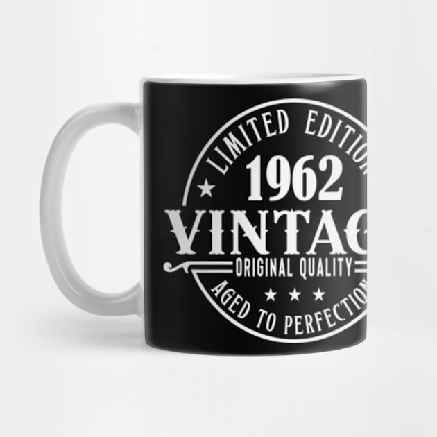 60th birthday, 1962 SVG, 1963 Birthday, Vintage , Aged to Perfection, Limited Edition by JasonShirt